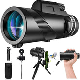 80x100 Monoculars-Smartphone Binoculars High-power Binoculars for Adults Stargazing Hunting Birdwatching Traveling Camping Hiking