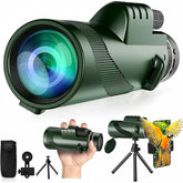 Adult HD 80x100 Monocular with Tripod, Monocular with BAK4 Prism for Outdoor Camping, Traveling, Wildlife Watching