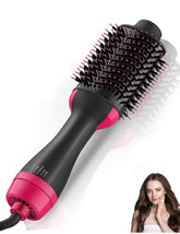 Hair Dryer Blow Dryer Brush, Hair Dryer and Styler Volumizer, Hot Air Brush for Straightening, Curling, Drying, Salon, One Step Styling Tools Pink