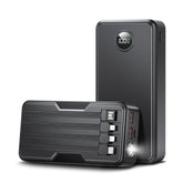 40000mAhPortable Charger 22.5W Fast Charger with 5 Outputs & 2 Inputs LED Display Equipped with Flashlight External Battery Pack for Samsung, Etc