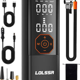 Tire Inflator Portable Air Compressor-25000mAh&180PSI Car Tire Air Pump-With Pressure Gauge for Motorcycle, Bicycle, Ball Bike, Dual Purpose