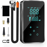 Tire Inflator Portable Air Compressor for Car Tires-Super Battery Air Pump 150 PSI- Tire Pump Electric with Touch Screen-Portable Tire inflator with Gauge for Bike, Motocycle, Ball-Black Green