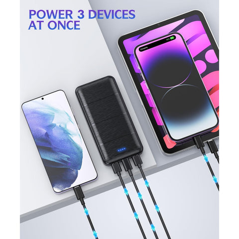 Portable Charger - Mobile Power - 15000mAh Dual USB, Output 5V3.1A Rapid Charger , Compatible with Smartphones and all USB Devices