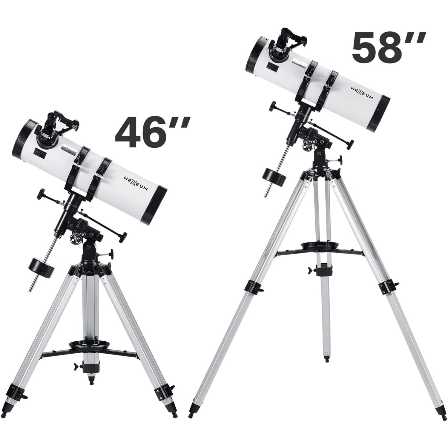 Astronomical Reflector Telescopes - Manual Equatorial Telescope for Adults Astronomy. Comes with 2X Barlow Lens Phone Adapter and Moon Filter, Wireless Control