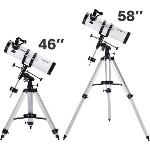Astronomical Reflector Telescopes - Manual Equatorial Telescope for Adults Astronomy. Comes with 2X Barlow Lens Phone Adapter and Moon Filter, Wireless Control
