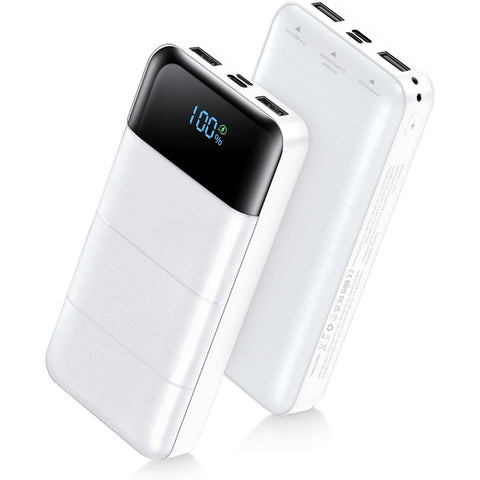 32000mAh Power-Bank-Portable-Charger - Output 5V3A Fast Charger Portable Charger with  LED Display Compatible with Smartphones and All USB Devices (Black)