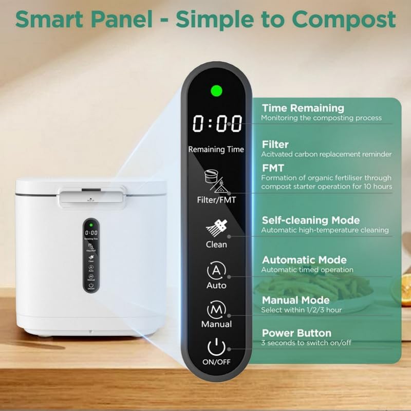 4L Electric Composter for Kitchen and Garden