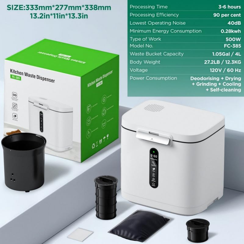 4L Electric Composter for Kitchen and Garden