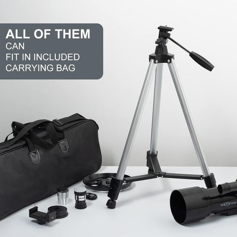 Telescope for  Adults - 70mm Aperture 500mm AZ Mount Fully Multi-Coated Optics Astronomical refracting Portable Telescopes, with Tripod Phone Adapter, Remote Control , Carrying Bag