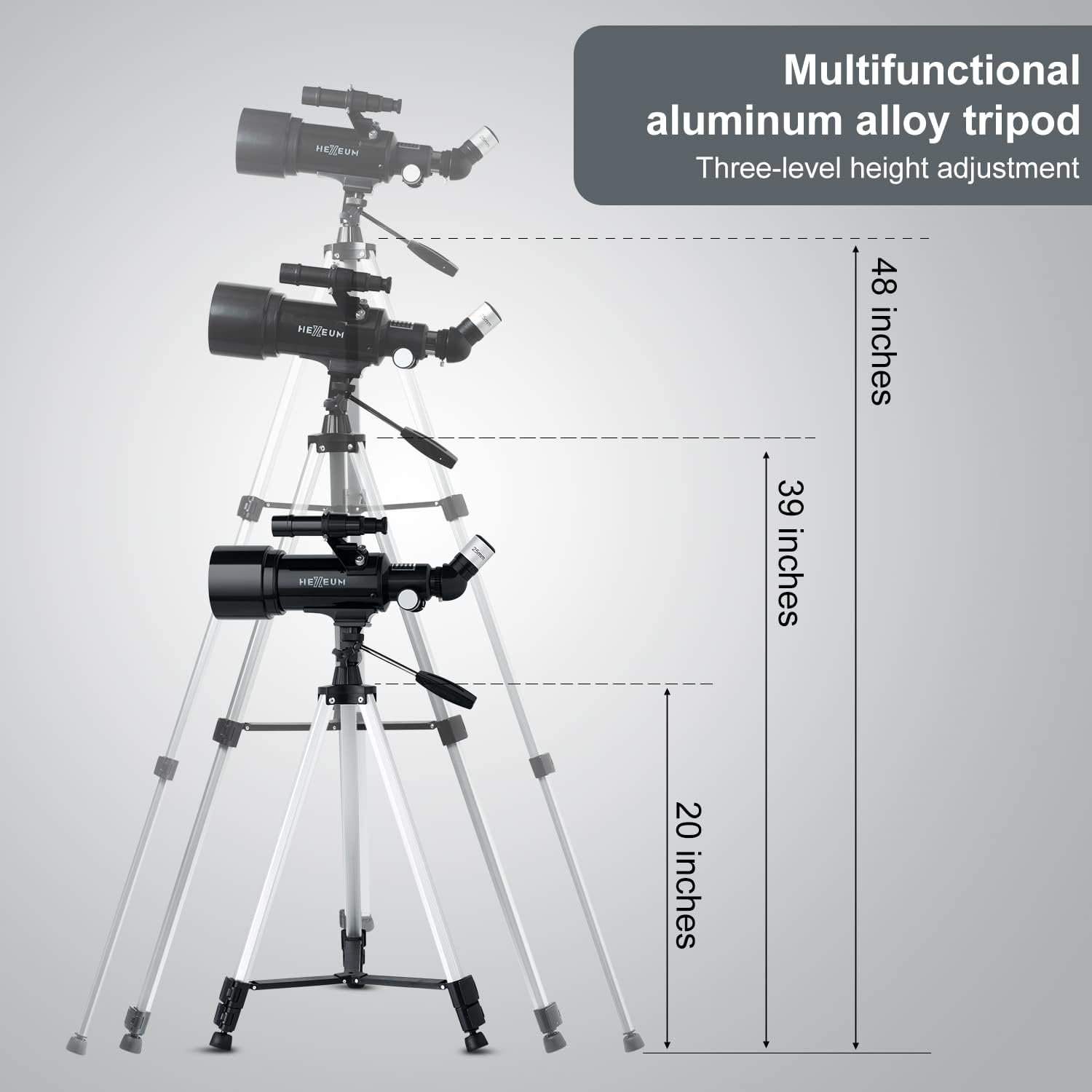 Telescope for  Adults - 70mm Aperture 500mm AZ Mount Fully Multi-Coated Optics Astronomical refracting Portable Telescopes, with Tripod Phone Adapter, Remote Control , Carrying Bag