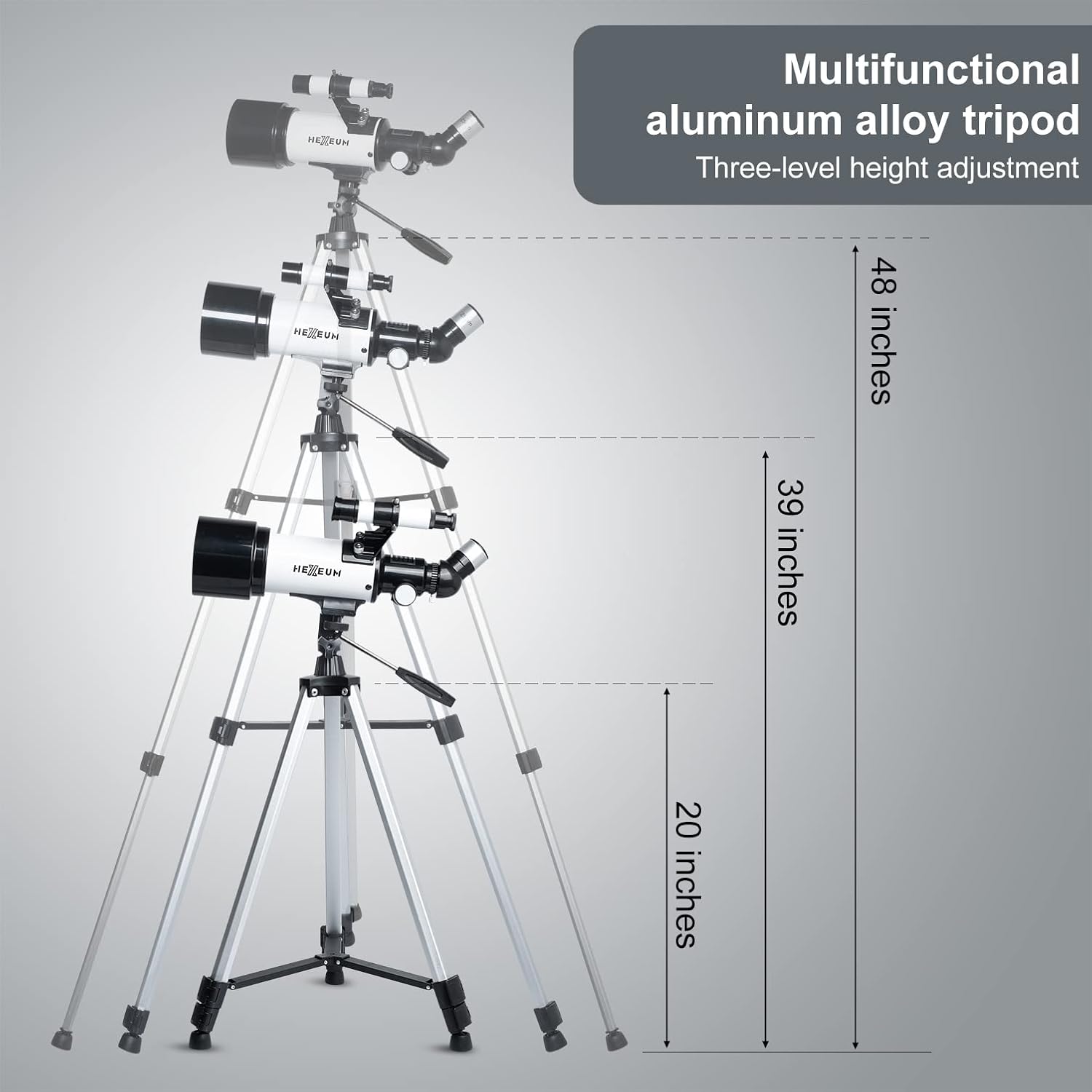 Telescope for  Adults - 70mm Aperture 500mm AZ Mount Fully Multi-Coated Optics Astronomical refracting Portable Telescopes, with Tripod Phone Adapter, Remote Control , Carrying Bag