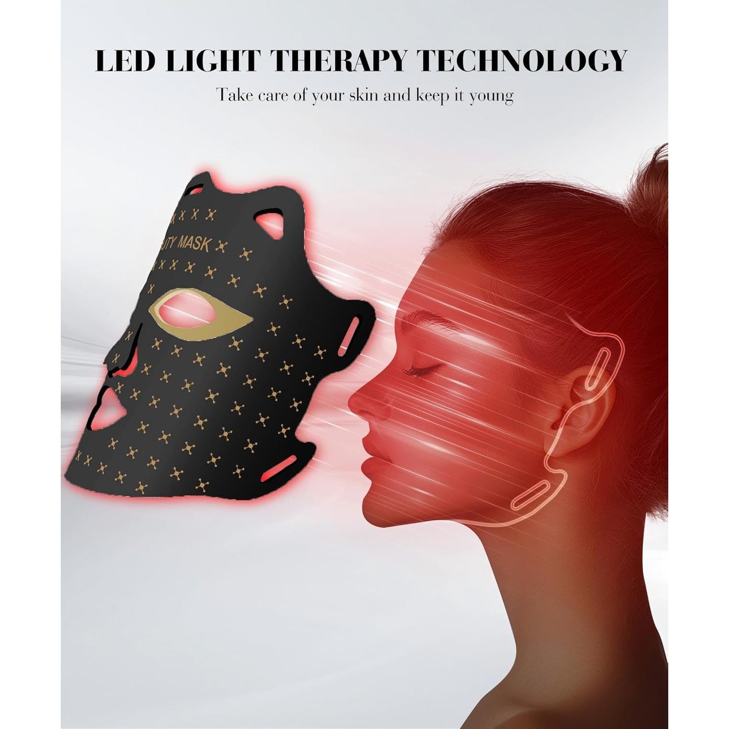 Red Light Therapy for Face, 7 Colors LED Face Mask Light Therapy At Home, Led Face Mask Light Therapy