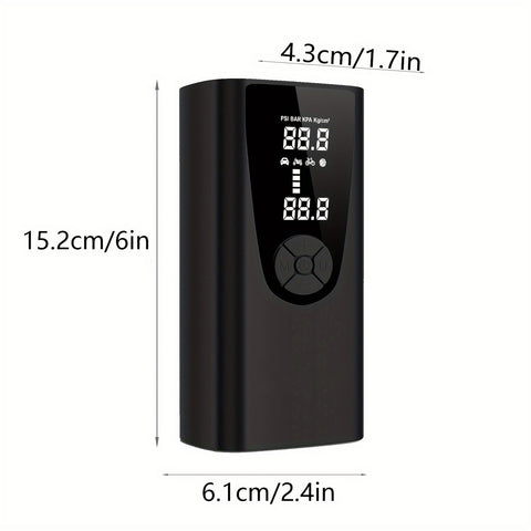 150 PSI Portable Air Compressor-Upgraded 20000 mAh Air Pump (For Car) Electric Tire Inflator-With Pressure Gauge,Emergency Light (For Motor,Bike,Ball Car)