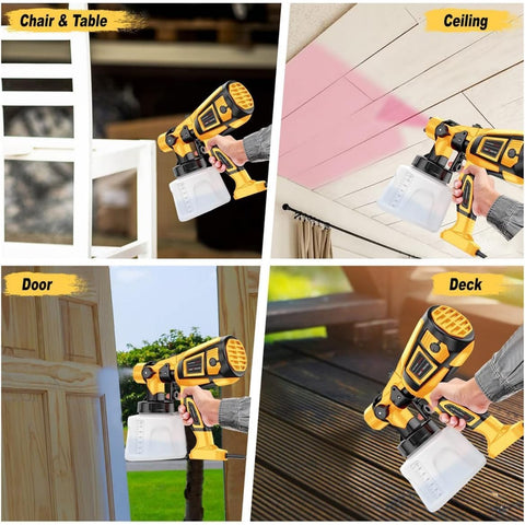 Spray Paint Tool 1000W Electric Spray Gun, Easy to Clean for Furniture Cabinets Fences Walls Doors Garden Chairs