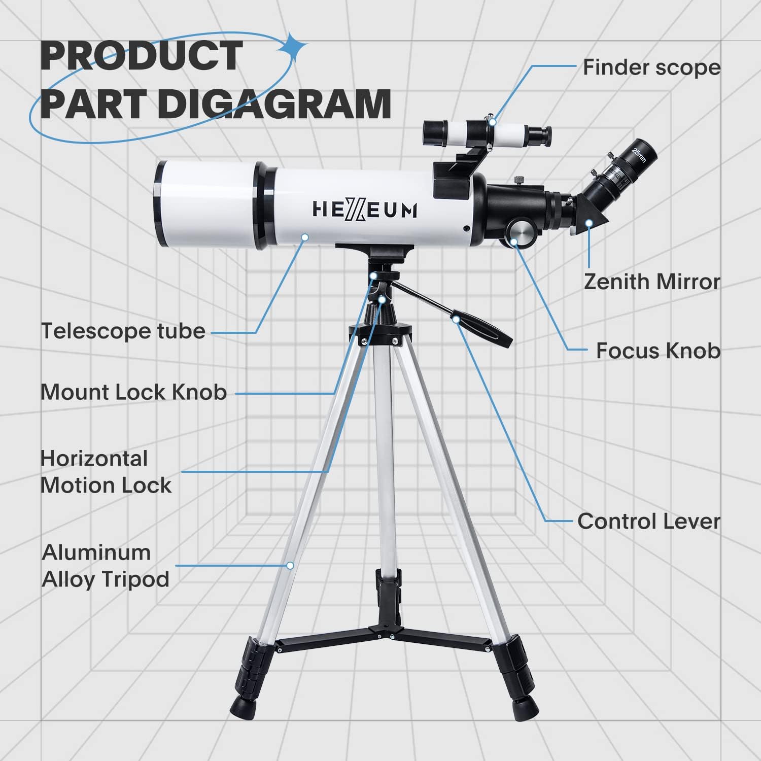 Astronomical Reflector Telescopes - Manual Equatorial Telescope for Adults Astronomy. Comes with 2X Barlow Lens Phone Adapter and Moon Filter, Wireless Control
