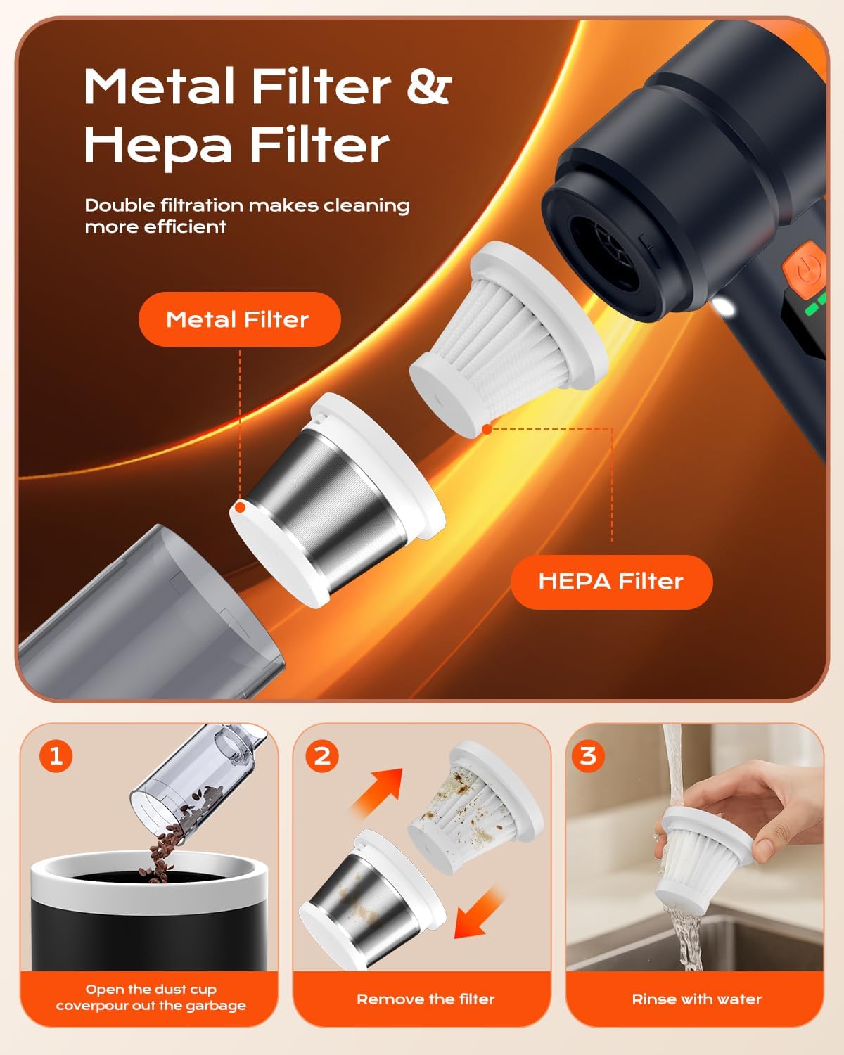 Car Vacuum Portable Cordless