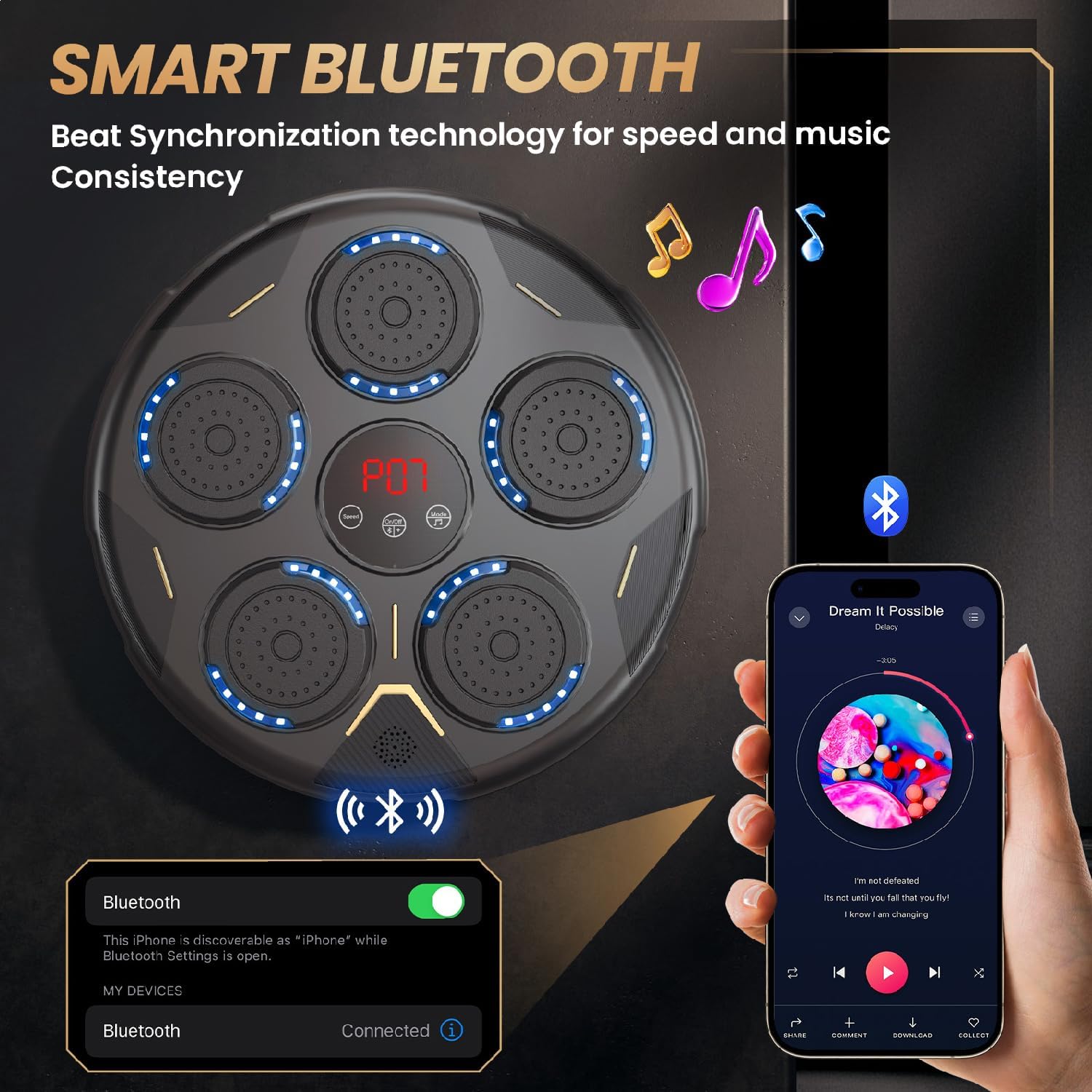 Wall Mounted Music Boxing Machine with Gloves