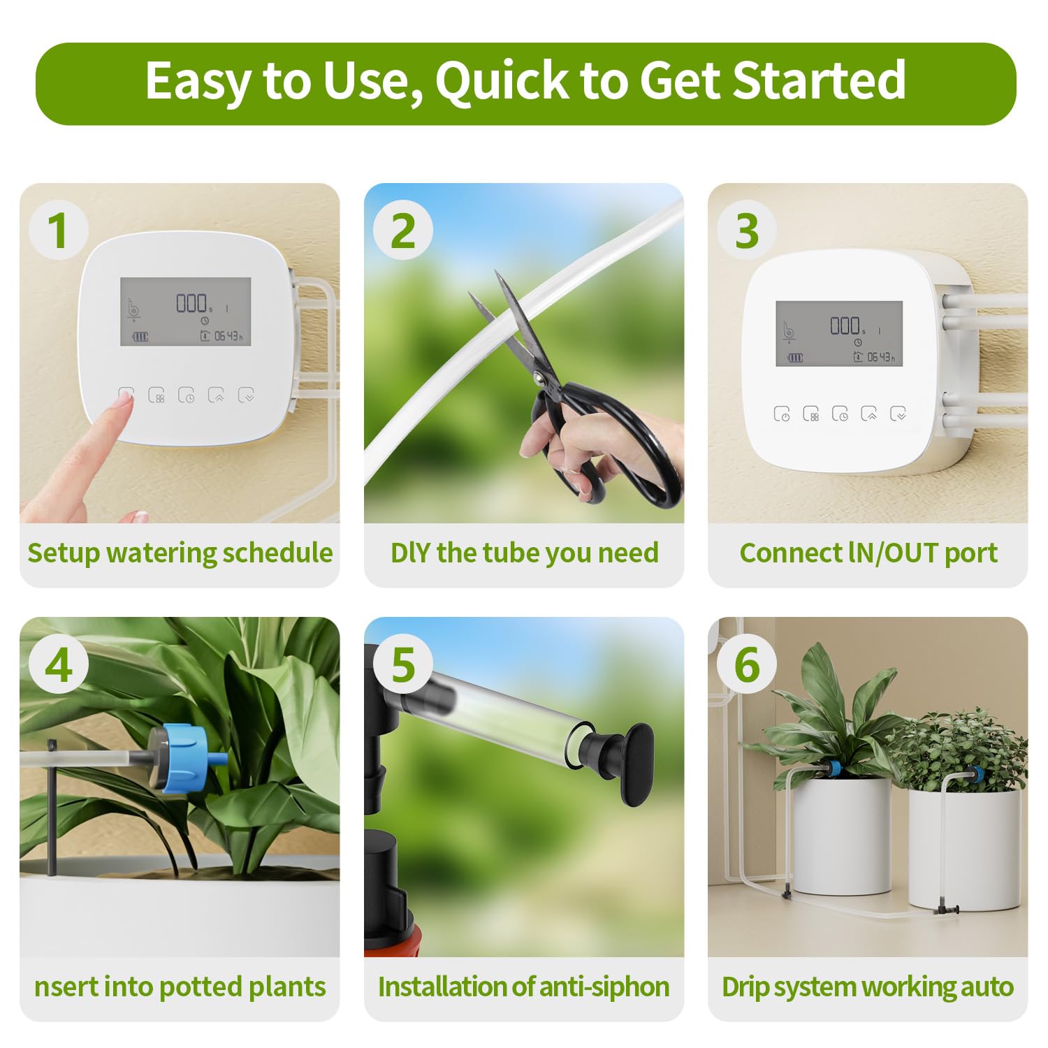 Automatic Garden Watering Kit for Lawn Drip Irrigation System