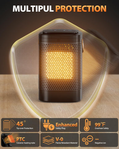 1500W Portable Indoor Space Heater for Home & Office