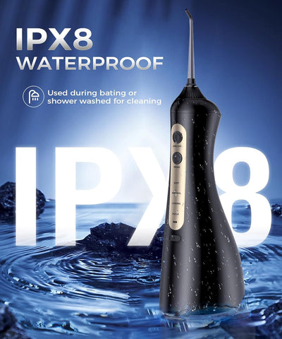 Rechargeable Water Flosser with U-Shaped Tip for Home & Travel