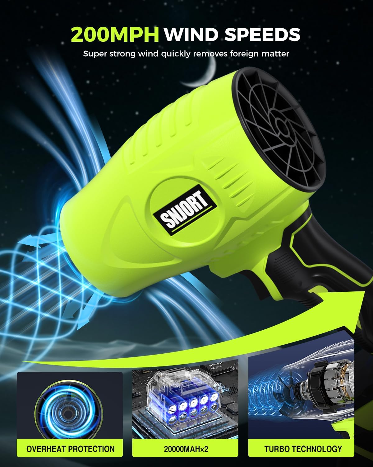 Leaf Blower Cordless with Battery and Charger