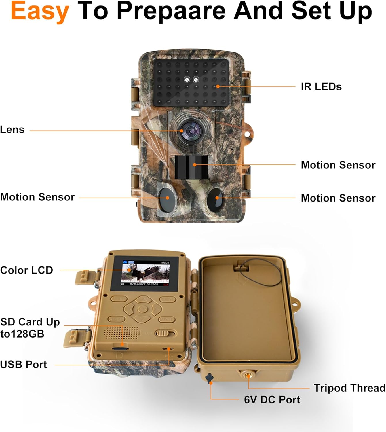 4K 48MP Trail Camera for Capturing Wildlife