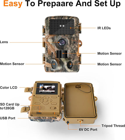 4K 48MP Trail Camera for Capturing Wildlife