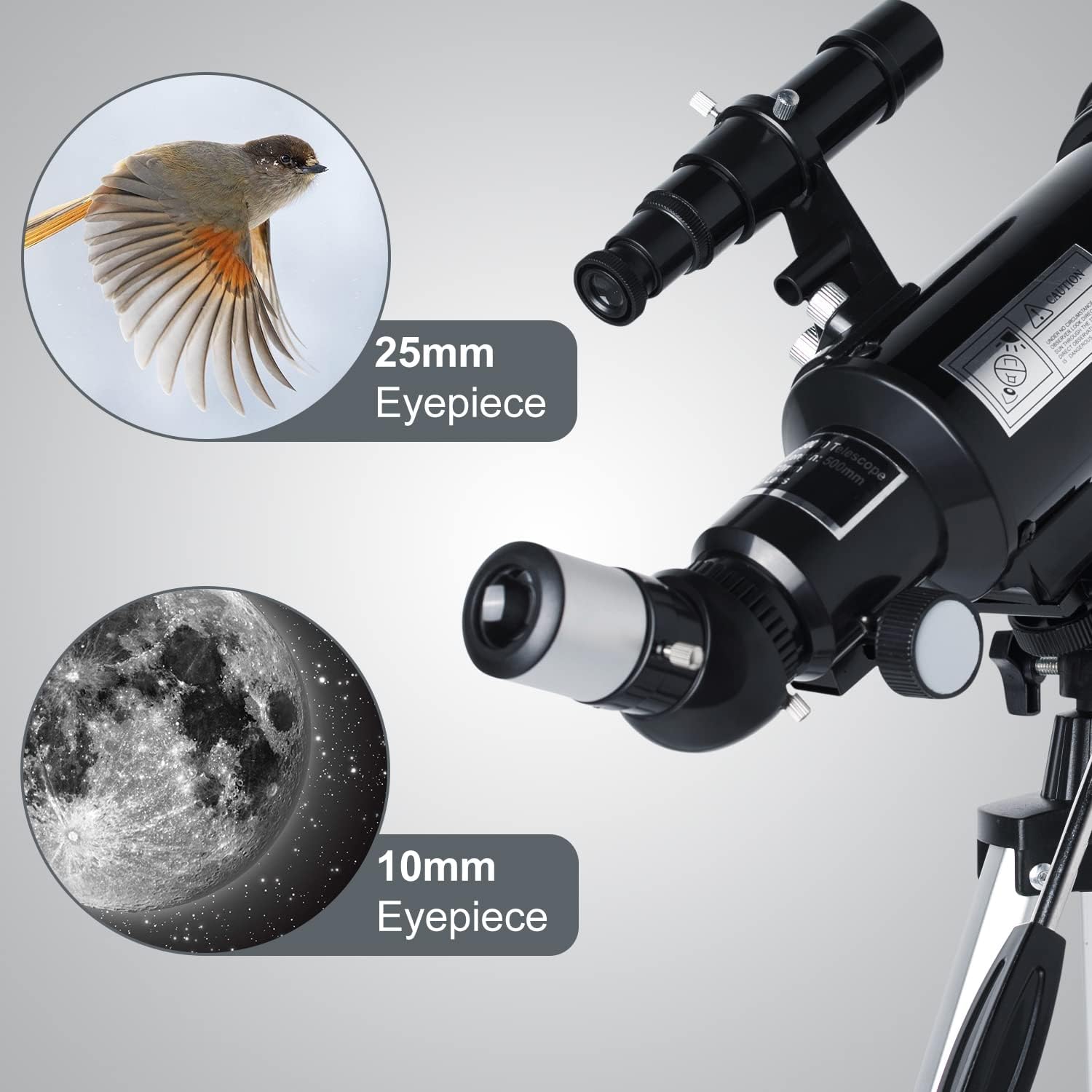Telescope for  Adults - 70mm Aperture 500mm AZ Mount Fully Multi-Coated Optics Astronomical refracting Portable Telescopes, with Tripod Phone Adapter, Remote Control , Carrying Bag