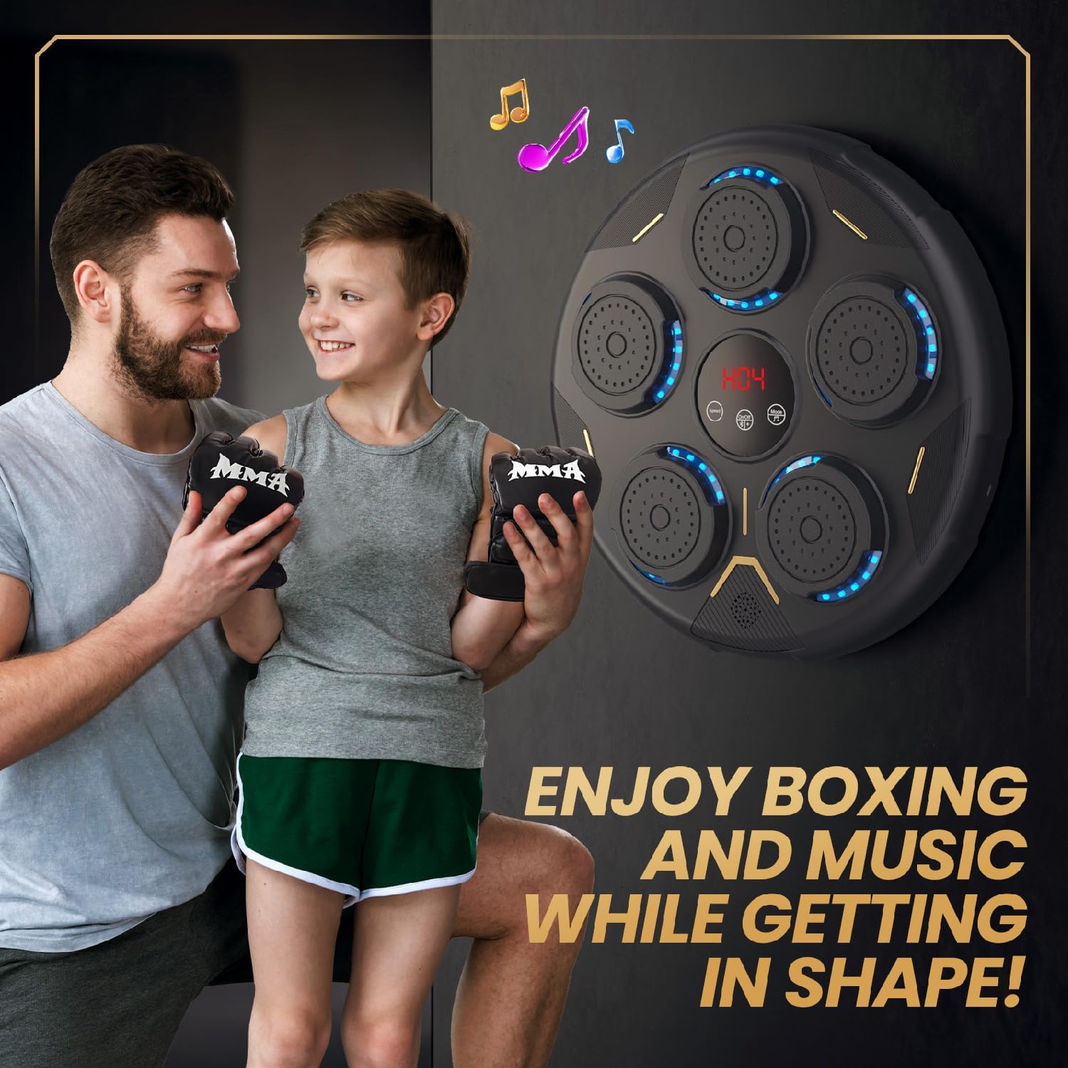 Wall Mounted Music Boxing Machine with Gloves