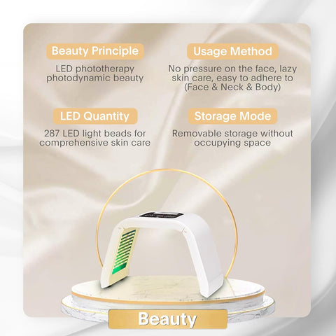 LED-Face-Light-Therapy, 7 in 1 Color LED Face Mask Facial Body Beauty Equipment