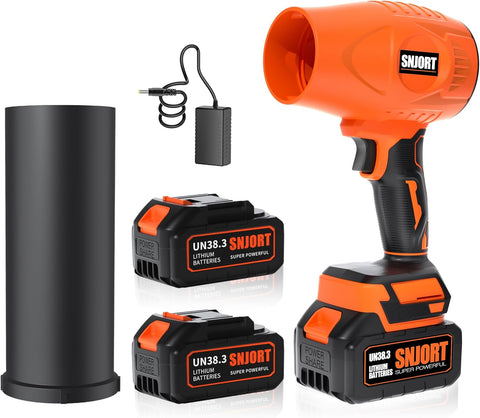 Leaf Blower Cordless with Battery and Charger,500,000 RPM,Extended Nozzle