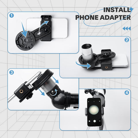 Astronomical Reflector Telescopes - Manual Equatorial Telescope for Adults Astronomy. Comes with 2X Barlow Lens Phone Adapter and Moon Filter, Wireless Control