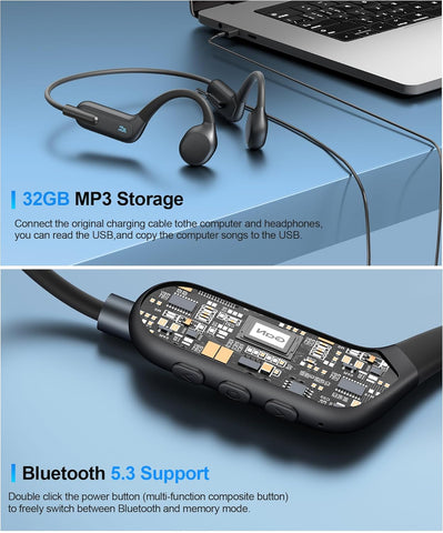 Bone Conduction Headphones for Swimming and Sports