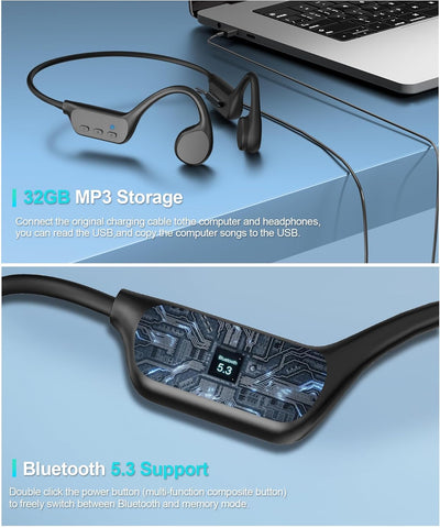 Bone Conduction Headphones for Multiple Sports & Driving
