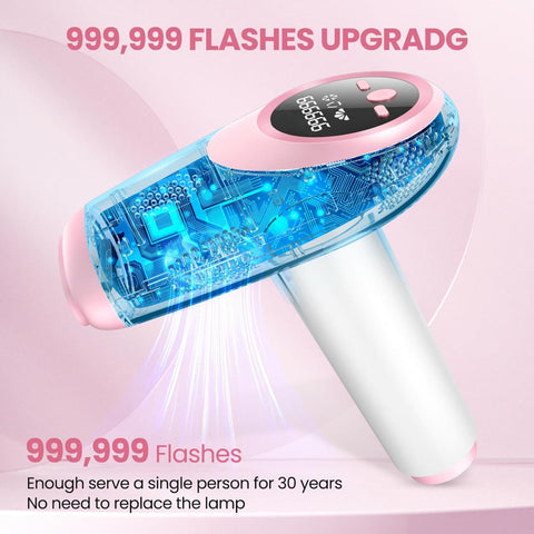 Laser Hair Removal for Men and Women IPL Permanent Hair Removal Home 999,999 Flashes Painless Hair Removal Underarms Back Legs Arms Face Bikini Line
