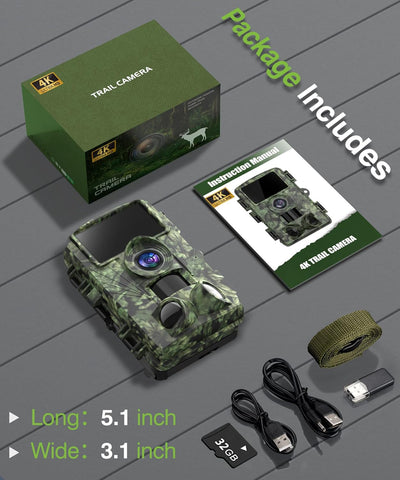 4K High-Performance Trail Camera for Outdoor Wildlife