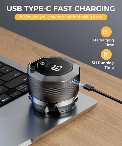 New Magnetic 6D Electric Razor for Bald Men