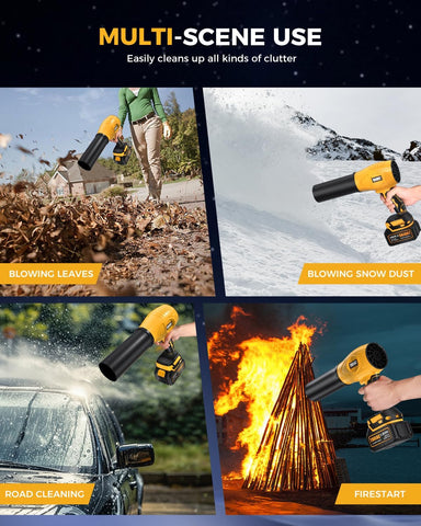 Leaf Blower Cordless with Battery and Charger,500,000 RPM,Extended Nozzle