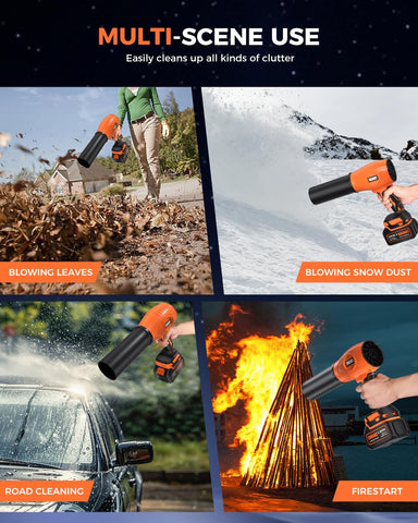 Leaf Blower Cordless with Battery and Charger,500,000 RPM,Extended Nozzle