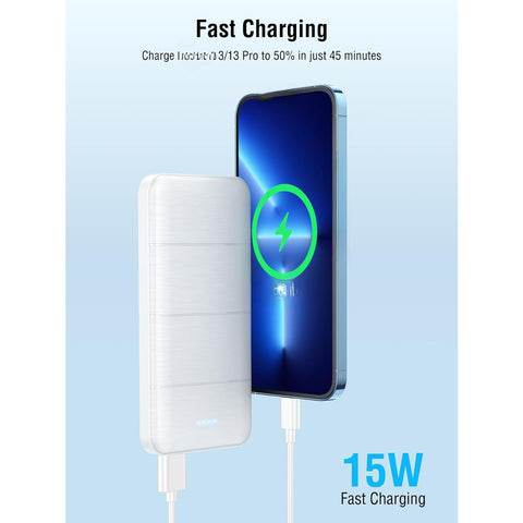 Portable Charger - Mobile Power - 15000mAh Dual USB, Output 5V3.1A Rapid Charger , Compatible with Smartphones and all USB Devices