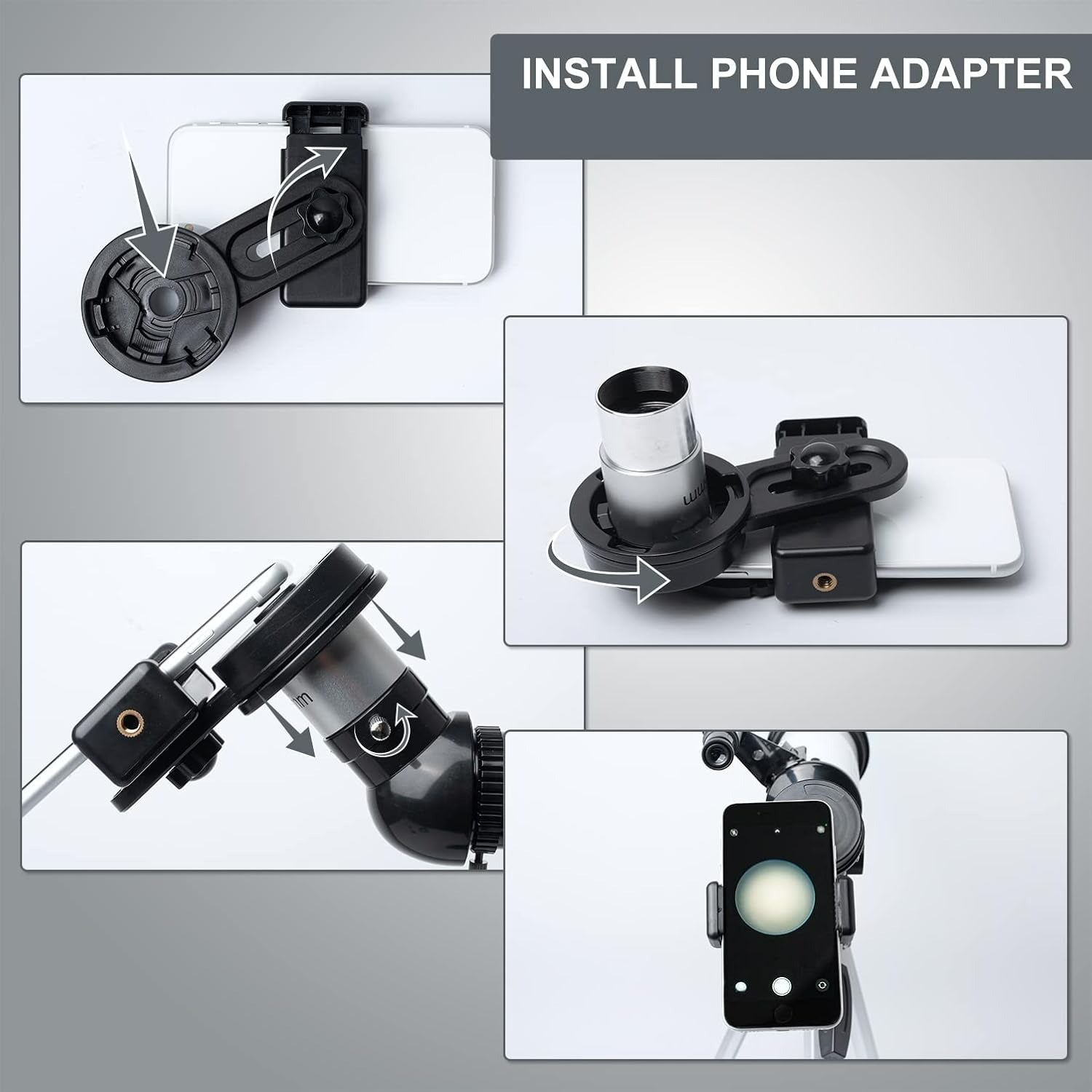 Telescope for  Adults - 70mm Aperture 500mm AZ Mount Fully Multi-Coated Optics Astronomical refracting Portable Telescopes, with Tripod Phone Adapter, Remote Control , Carrying Bag