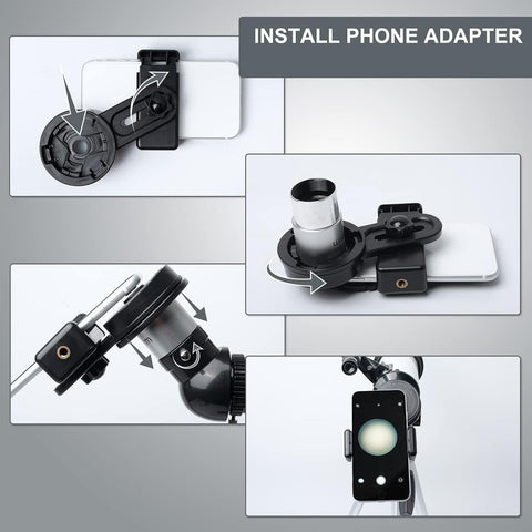 Telescope for  Adults - 70mm Aperture 500mm AZ Mount Fully Multi-Coated Optics Astronomical refracting Portable Telescopes, with Tripod Phone Adapter, Remote Control , Carrying Bag