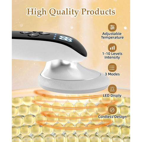 Body Contouring Machine, Handheld Cordless Cellulite Massager for Eliminating Fat from Abdomen, Waist, Arms, Hips and Legs, Best Gift for Men and Women