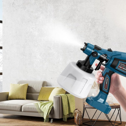 Spray Paint Tool 1000W Powerful Electric Spray Gun for Furniture Cabinets Fences Walls Doors Garden Chairs Blue