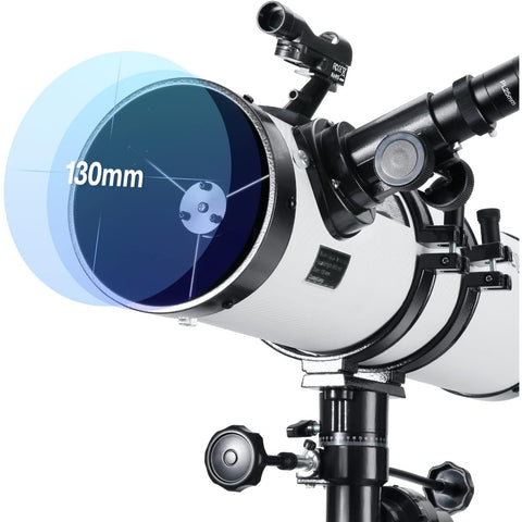 Astronomical Reflector Telescopes - Manual Equatorial Telescope for Adults Astronomy. Comes with 2X Barlow Lens Phone Adapter and Moon Filter, Wireless Control