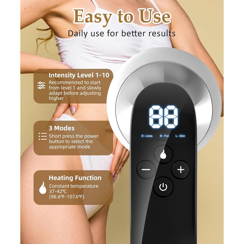Body Contouring Machine, Handheld Cordless Cellulite Massager for Eliminating Fat from Abdomen, Waist, Arms, Hips and Legs, Best Gift for Men and Women