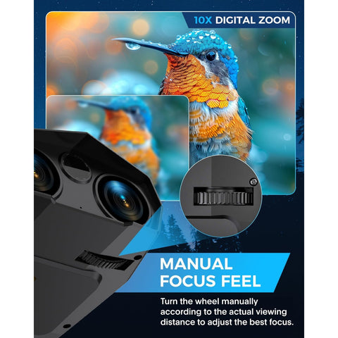 Night Vision Goggles - 5K Adult Night Vision Binoculars, 5000mAh Rechargeable Infrared Binoculars with 3'' Large Screen, 10x Digital Zoom w/ Flashlight for Camping